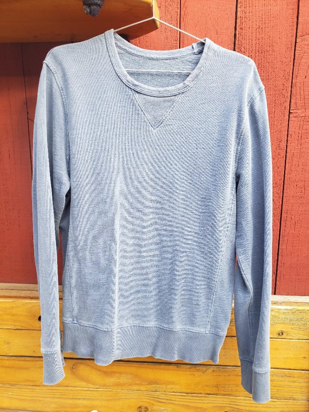 J.Crew Indigo terry crew sweatshirt